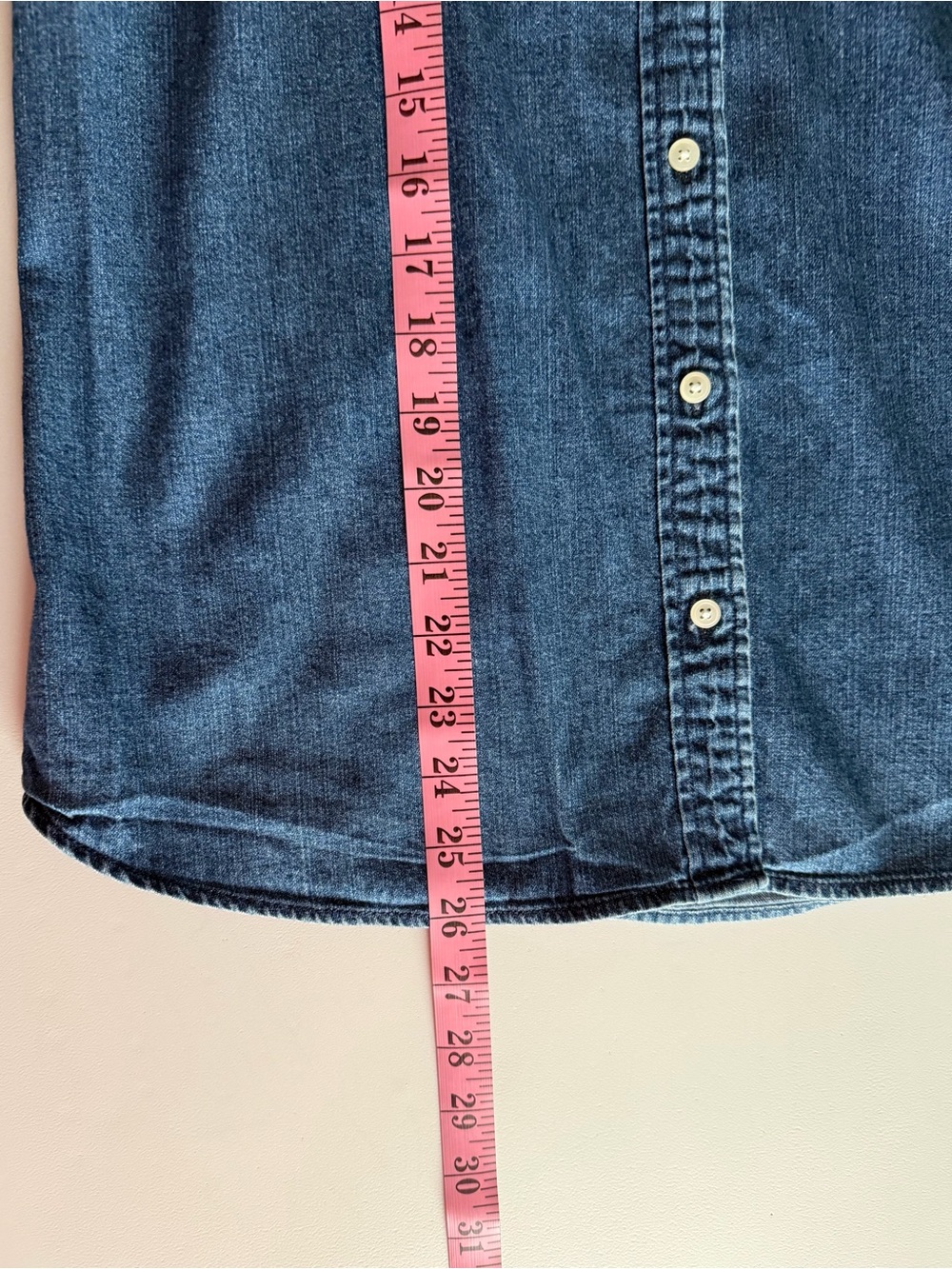 J. Crew Classic Blue Medium Wash Cotton Denim Button-Down Shirt Women’s M - Picture 9 of 9